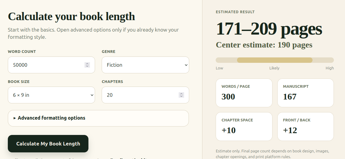 How Many Pages Will Your Book Really Be?